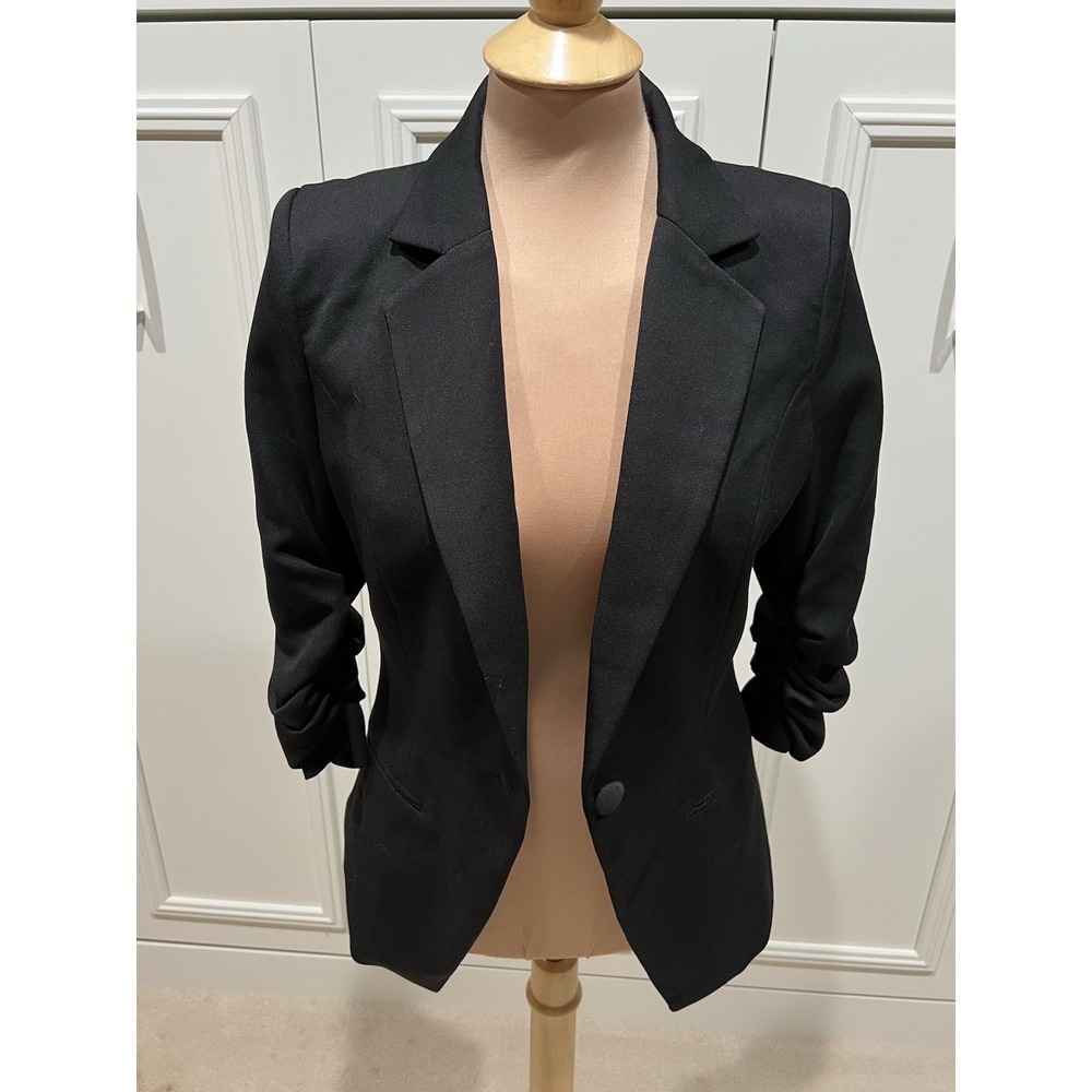 Cache Cache Black Single Button Blazer Size 170 M… - image 5